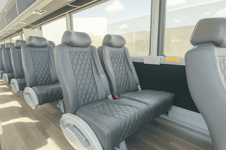 interior of Pembroke Pines Shuttle Bus Rentals charter bus